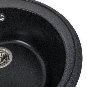 Chiuveta Bucatarie Granit Elefant Premium Luna, 510mm, negru - Img 5