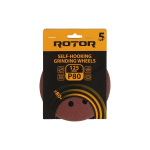Disc Abraziv Slefuitor Excentric ROTOR, 125mm, P80, pachet 5 buc