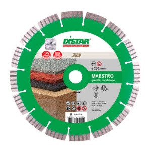 Disc Diamantat Distar Maestro, 230mm, 2.6mm, alezaj 22.23mm, pentru taiere granit