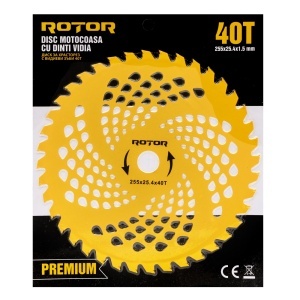 Disc Motocoasa Premium ROTOR, 40T, Vidia, 255x25.4x1.5mm