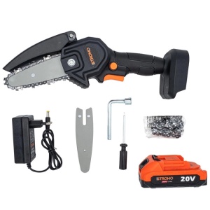 Drujba cu Lant Acumulator Stromo AAS20, 20V, 2 lame + 2 lanturi incluse