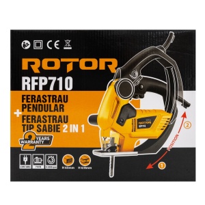 Fierastrau Pendular + Sabie 2in1 ROTOR RFP710, pentru taiere lemn si metal - Img 3