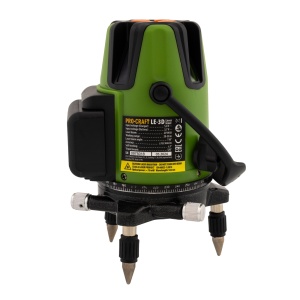 Nivela Laser ProCraft LE-3D, 3 linii rosii, IP54, pentru montaj si constructii - Img 6