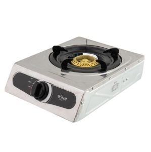 Plita Gaz 1 Arzator cu Aprindere Electrica Bohm BG-MG-001C, crom - Img 2