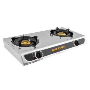 Aragaz cu 2 arzatoare si aprindere piezoelectrica pe gaz ROTOR RTG-4602IN, 4600 W, GPL - Img 2