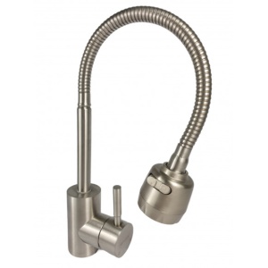 Baterie Bucatarie Mixxus SUS-011 Reflector, inox, monocomanda, racorduri incluse