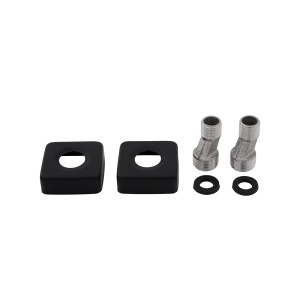 Baterie Cada Flow FB-09 Urban Kub, inox SUS304, negru, cu para de dus - Img 6