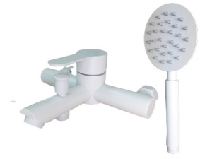 Baterie Cada Mixxus DAX-009 White Euro, inox, alba, monocomanda - Img 2