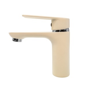 Baterie Lavoar Flow 181-FW439ZW, zinc, bej crom, pipa fixa - Img 2