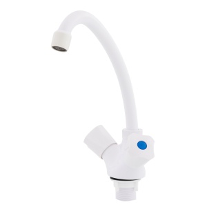 Baterie Lavoar Plastic Plamix Omega-271, alba, monocomanda, pentru baie