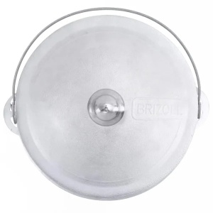 Ceaun Tuci Aluminiu Alimentar Brizoll, 15L, cu capac, pentru gatit traditional - Img 4