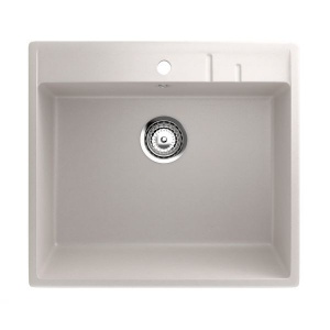 Chiuveta Bucatarie Compozit Ecostone ES-15-331, alb-crem, montare sub blat