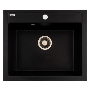 Chiuveta Bucatarie Granit Flow FCB-5949PBM, 59x49cm, seria Prizma, black metallic
