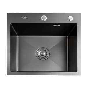 Chiuveta Bucatarie Inox SUS304 Bohm BH5045BA, 500x450mm, negru, adancime 220 mm, sifon inclus - Img 2