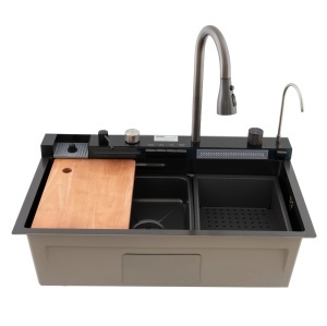 Chiuveta Multifunctionala Inox Nano Black Mixxus MH7546-SET-06, seria Decor