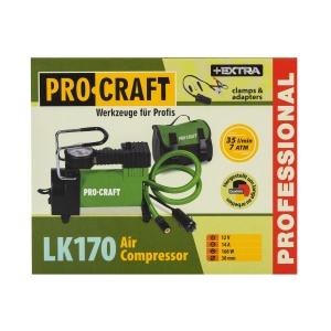 Compresor Auto ProCraft LK170, 12V, 120W, 7 bari, 35 l/min, pentru umflat anvelope - Img 9