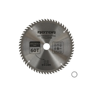 Disc Circular Lemn ROTOR, 250x30mm, 60 dinti, cu adaptor