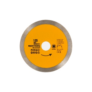 Disc Diamantat ROTOR 125mm, 1.2mm, alezaj 22.23mm, continuu, pentru marmura si gresie - Img 2
