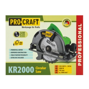 Fierastrau Circular ProCraft KR2000, 2000W, 5000 RPM, panza 185mm, pentru lemn - Img 6