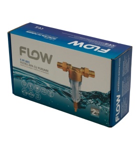 Filtru Apa cu Purjare Alama Flow F-PF-B01, sita inox, pentru instalatii - Img 9