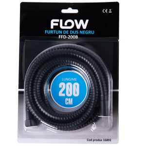 Furtun Dus Negru Flow FFD-200B, 200cm