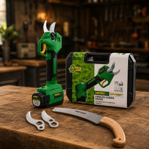 Pachet Foarfeca Electrica Acumulator PartnerPro PP-FE2A, 20V Brushless + Lame si Fierastrau CADOU