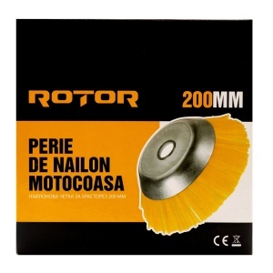 Perie Nylon Motocoasa ROTOR, 200mm, accesoriu motocoasa - Img 4
