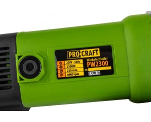 Polizor Unghiular ProCraft PW2300, 2300W, disc 230mm, pornire lenta - Img 4