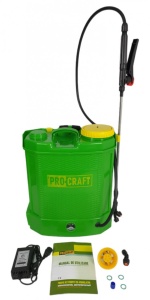 Pompa de Stropit cu Acumulator ProCraft AS12L, 12L, electrica, pentru tratamente gradina