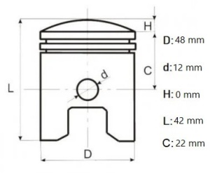 Set Piston Drujba Elefant, compatibil Husqvarna 365, piesa de schimb motor - Img 3