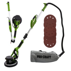 Slefuitor Girafa Pereti ProCraft EX1050, 1050W, disc 225mm, LED, sac colectare