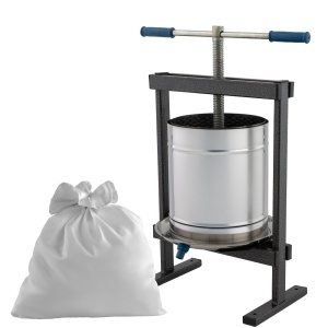 Teasc Presa Struguri Vilen, inox, 15L, cu picioare, pentru vin artizanal