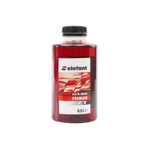 Ulei Amestec 2T Elefant, 0.5L, rosu, 30ml/L, pentru drujbe si motocoase
