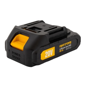 Acumulator ROTOR RB-2A, 20V, 2Ah, Li-ion, pentru scule ROTOR 20V