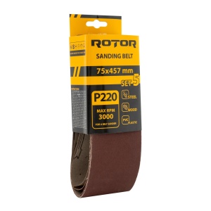 Banda de Slefuit ROTOR, 75x457mm, P220, set 5 buc, pentru slefuitor