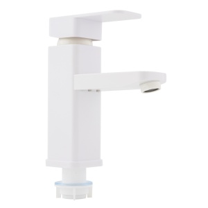 Baterie Baie Plastic Plamix Kub-001, alba, design cubic, pentru lavoar - Img 4