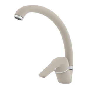 Baterie Bucatarie Fleko FZUF-MB203, cartus ceramic 40mm, racorduri incluse, bej