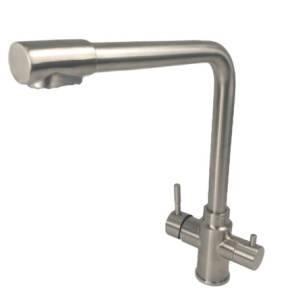 Baterie bucatarie MIXXUS SUS-021 din otel inoxidabil, Monocomanda, Racorduri incluse - Img 3