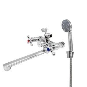 Baterie Cada Flow BB-535ZC, zinc crom, pipa rotire 360, cu para de dus