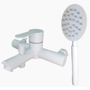 Baterie Cada Mixxus DAX-009 White Euro, inox, alba, monocomanda - Img 3