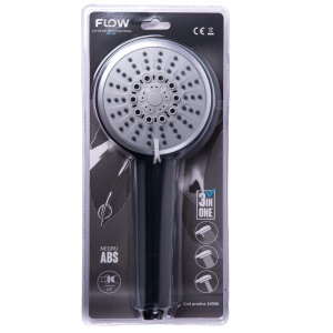 Cap Dus Multifunctional 3in1 Flow FPD-3B, negru ABS, design oval