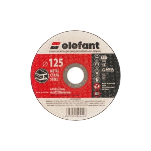 Disc Abraziv Slefuit Metal Elefant, 125x6.0x22.23mm, T29, 1 buc