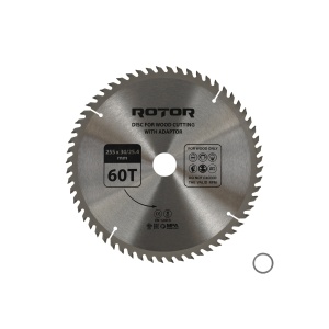 Disc Circular Lemn ROTOR, 255x30mm, 60 dinti, cu adaptor