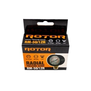 Manometru Radial Apa ROTOR RM-50/12R, 0-12 bari, 50mm, conexiune 1/4 - Img 3