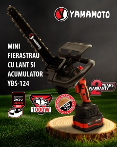 Mini Drujba 12 inch Acumulator Yamamoto, 20V, 4Ah, cu incarcator