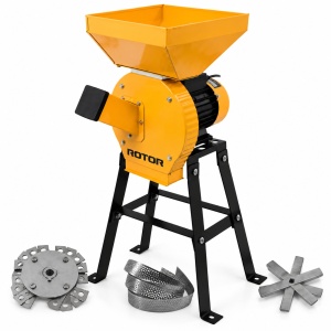 Pachet Moara Electrica Multifunctionala ROTOR RM-1.1E cu Cutit de Taiat, 3900W, 340 kg/h + Suport Metalic cu 4 Picioare