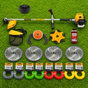 Pachet Motocoasa ROTOR R5500 + 4 Discuri Vidia + Disc 6 Cutite + 2 Capete Mosor