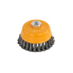 Perie Sarma Cupa Noduri Rasucite ROTOR, 100mm, M14, pentru polizor