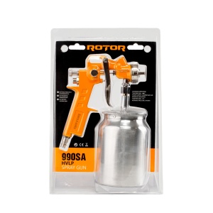 Pistol Vopsea Metal Compresor ROTOR 990SA, rezervor metalic, accesoriu compresor - Img 4