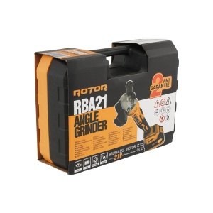 Polizor unghiular pe acumulator Rotor, 21V, 3 Ah, 8500rpm, diametru disc 125mm, frana electronica, include acumulator si incarcator - Img 4